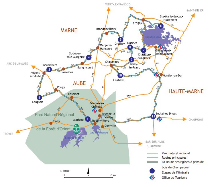 carte route eglises pan de bois route églises pan de bois
