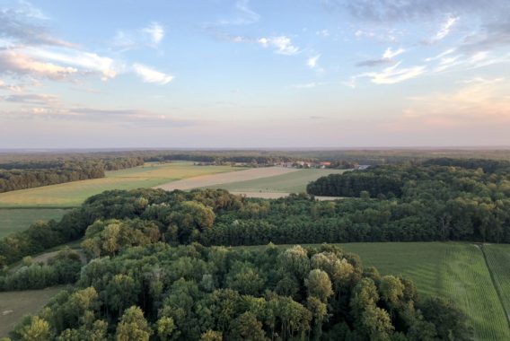 Aerial view over The Aube